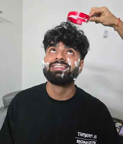 Icing on the face, the way every birthday here ends